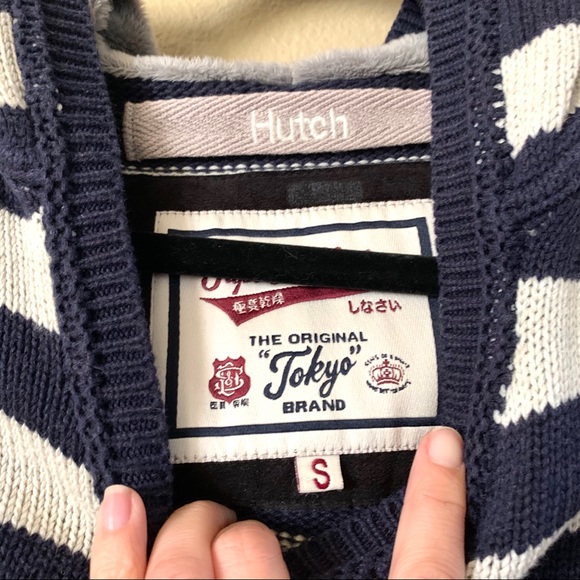 SUPERDRY Knitted Hoodie V neck Sweater - Picture 3 of 7